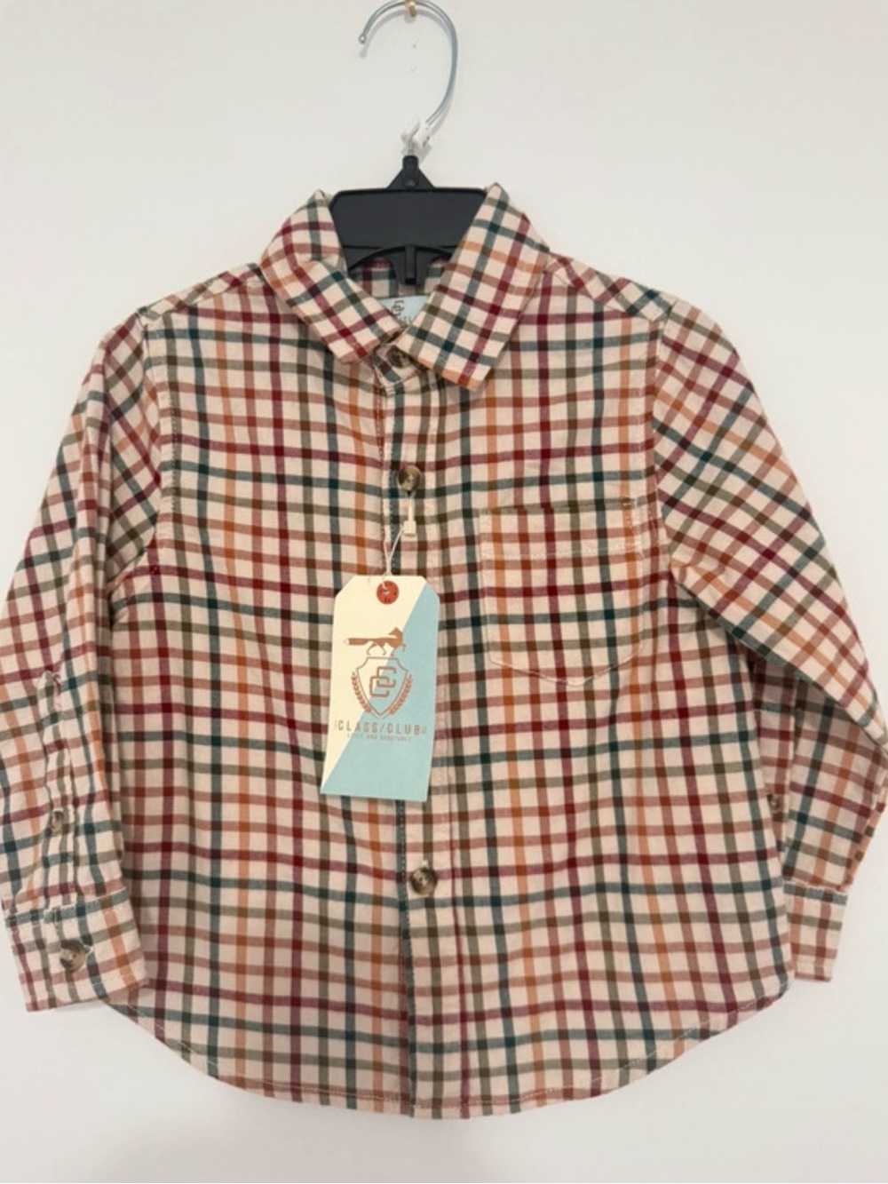 Classic Club Boys Plaid Button Up Shirts Size 3T NWT – Bundle (2)